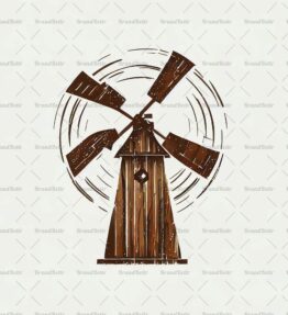 Rustikale Windmühle